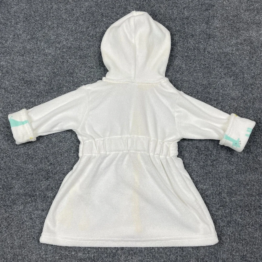 Lot of 2 Carter's Just One You Baby Hooded Bathrobes 0-9M Dinosaur Giraffe